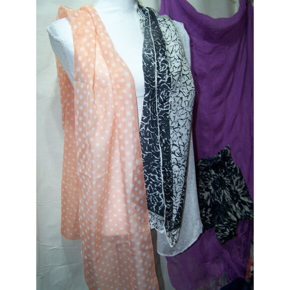 Scarves Lot of Seven Neck Scarf Warmers Head Wrap - Picture 2 of 7